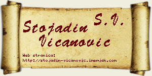 Stojadin Vicanović vizit kartica